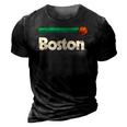Boston Basketball B-Ball Massachusetts Green Retro Boston 3D Print Casual Tshirt Vintage Black