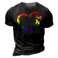 Butterfly Heart Rainbow Love Is Love Lgbt Gay Lesbian Pride 3D Print Casual Tshirt Vintage Black