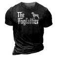 Cane Corso The Dogfather Pet Lover 3D Print Casual Tshirt Vintage Black