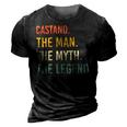 Castano Name Shirt Castano Family Name 3D Print Casual Tshirt Vintage Black