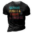 Catching Flights & Minding My Business 3D Print Casual Tshirt Vintage Black