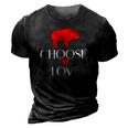 Choose Love Buffalo Red And White 3D Print Casual Tshirt Vintage Black