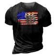 Cockatiel Vintage American Usa Flag Men Women - Cockatiel 3D Print Casual Tshirt Vintage Black