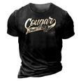 Cougar Bait Mountain Lion 3D Print Casual Tshirt Vintage Black