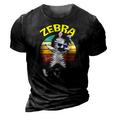 Dabbing Zebra Vibes Zoo Animal Gifts For Men Women Kids 3D Print Casual Tshirt Vintage Black