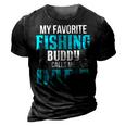 Dada Grandpa Fishing Gift My Favorite Fishing Buddy Calls Me Dada 3D Print Casual Tshirt Vintage Black