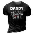 Daddy Of The Birthday Daughter Girl Matching Family For Dad 3D Print Casual Tshirt Vintage Black