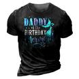 Daddy Of The Birthday Mermaid Family Matching Party Squad 3D Print Casual Tshirt Vintage Black