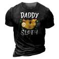 Daddy Sloth Dad Father Fathers Day Lazy Dad 3D Print Casual Tshirt Vintage Black
