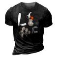 Dogs 365 Love Bernese Mountain Dog Paw Pet Rescue 3D Print Casual Tshirt Vintage Black