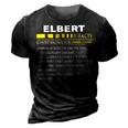 Elbert Name Gift Elbert Facts 3D Print Casual Tshirt Vintage Black