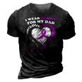 Epilepsy Awareness I Wear Purple For My Dad 3D Print Casual Tshirt Vintage Black