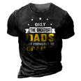 Family 365 The Greatest Dads Get Promoted To Grampy Grandpa 3D Print Casual Tshirt Vintage Black