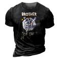 Family Matching Space Birthday Brother Of The Astronaut 3D Print Casual Tshirt Vintage Black
