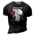 Father And Son Best Buddies Forever Fist Bump Dirt Bike 3D Print Casual Tshirt Vintage Black
