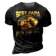 Father Grandpa Best Papa Ever Retro Vintage 54 Family Dad 3D Print Casual Tshirt Vintage Black