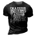 Father Grandpa Im A Proud In Law Of A Freaking Awesome Daughter In Law386 Family Dad 3D Print Casual Tshirt Vintage Black