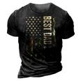Fathers Day Best Dad Ever With Us American Flag V2 3D Print Casual Tshirt Vintage Black
