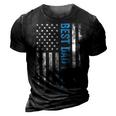 Fathers Day Best Dad Ever With Us American Flag V2 3D Print Casual Tshirt Vintage Black