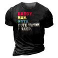 Fathers Day Daddy Man Myth Cute Twins Maker Vintage Gift 3D Print Casual Tshirt Vintage Black