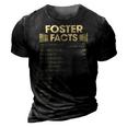 Foster Name Gift Foster Facts 3D Print Casual Tshirt Vintage Black