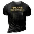 Frankie Name Gift Frankie Facts 3D Print Casual Tshirt Vintage Black