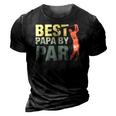 Funny Best Papa By Par Fathers Day Golf Gift Grandpa Classic 3D Print Casual Tshirt Vintage Black