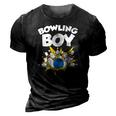 Funny Bowling Gift For Kids Cool Bowler Boys Birthday Party 3D Print Casual Tshirt Vintage Black