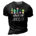 Funny Cactus Garden Costume What Up Succa Tee For Men Women 3D Print Casual Tshirt Vintage Black