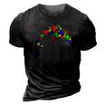 Funny Dolphin Puzzle Animals Lover Autism Awareness 3D Print Casual Tshirt Vintage Black