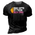 Funny Girls Womens Basketball Dad Coach 3D Print Casual Tshirt Vintage Black