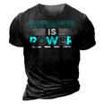Funny Patience Is Power 3D Print Casual Tshirt Vintage Black