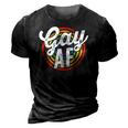 Gay Af Lgbt Pride Rainbow Flag March Rally Protest Equality 3D Print Casual Tshirt Vintage Black