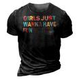 Girls Just Want To Have Fundamental Human Rights Feminist V2 3D Print Casual Tshirt Vintage Black