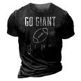Go Giant Blue New York Football 3D Print Casual Tshirt Vintage Black