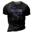 Grandma Of The Birthday Mermaid Family Matching Granny 3D Print Casual Tshirt Vintage Black