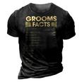 Grooms Name Gift Grooms Facts 3D Print Casual Tshirt Vintage Black