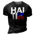 Haiti Flag Haiti Nationalist Haitian 3D Print Casual Tshirt Vintage Black