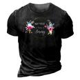 Happiness Is Being A Ammy Mothers Day Gift Grandma Flower 3D Print Casual Tshirt Vintage Black