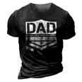 Happy Fathers Day Dad Dedicated And Devoted 3D Print Casual Tshirt Vintage Black