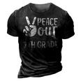 Happy Last Day Of School Retro Peace Out 7Th Grade 3D Print Casual Tshirt Vintage Black
