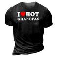 I Heart Hot Grandpas I Love Hot Grandpas 3D Print Casual Tshirt Vintage Black