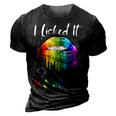 I Licked It So Its Mine Funny Lesbian Gay Pride Lgbt Flag 3D Print Casual Tshirt Vintage Black
