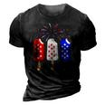 Ice Cream 4Th Of July American Flag Patriotic Men Women 3D Print Casual Tshirt Vintage Black