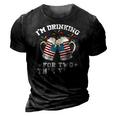 Im Drinking For Two This Year Pregnancy 4Th Of July 3D Print Casual Tshirt Vintage Black