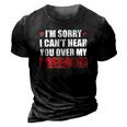 Im Sorry I Cant Hear You Over My Freedom Usa 3D Print Casual Tshirt Vintage Black