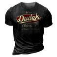Its A Dudek Thing You Wouldnt Understand Shirt Personalized Name Gifts T Shirt Shirts With Name Printed Dudek 3D Print Casual Tshirt Vintage Black