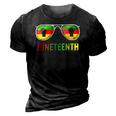 Juneteenth Sunglasses Black Pride Flag Fists Men Women 3D Print Casual Tshirt Vintage Black