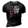 Just A Regular Dad Trying Not To Raise Liberals -- On Back 3D Print Casual Tshirt Vintage Black