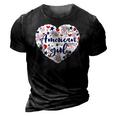 Kids American Girl Patriot 4Th Of July Independence Day Baby Girl 3D Print Casual Tshirt Vintage Black